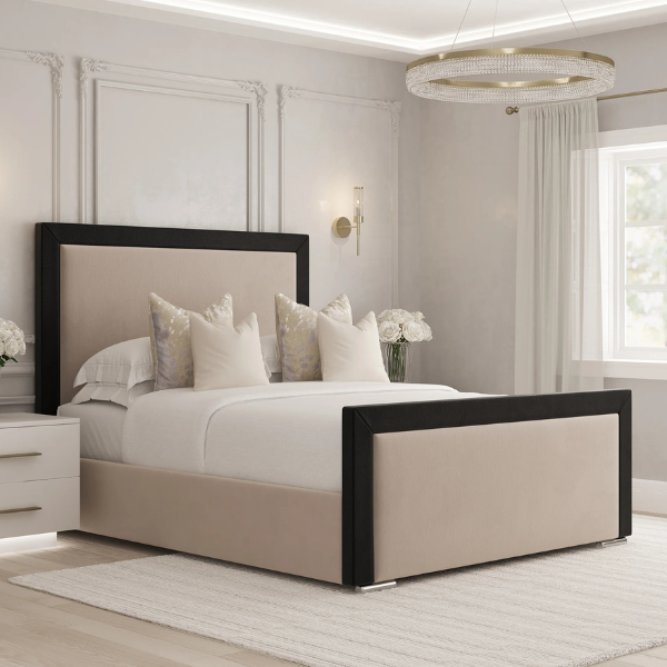 Grace Upholstered Bed (Optional Ottoman Storage)