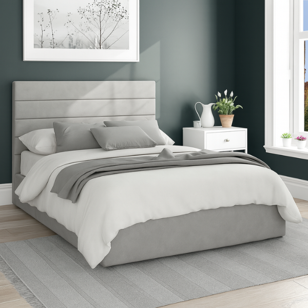 Warren Upholstered Bed (Optional Ottoman Storage)