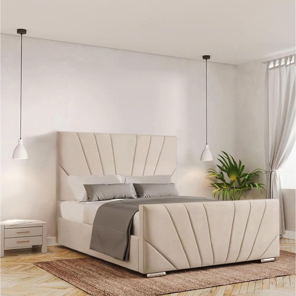 Aire Upholstered Bed (Optional Ottoman Storage)
